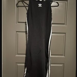 Adidas Black Sleeveless Dress with White Accents